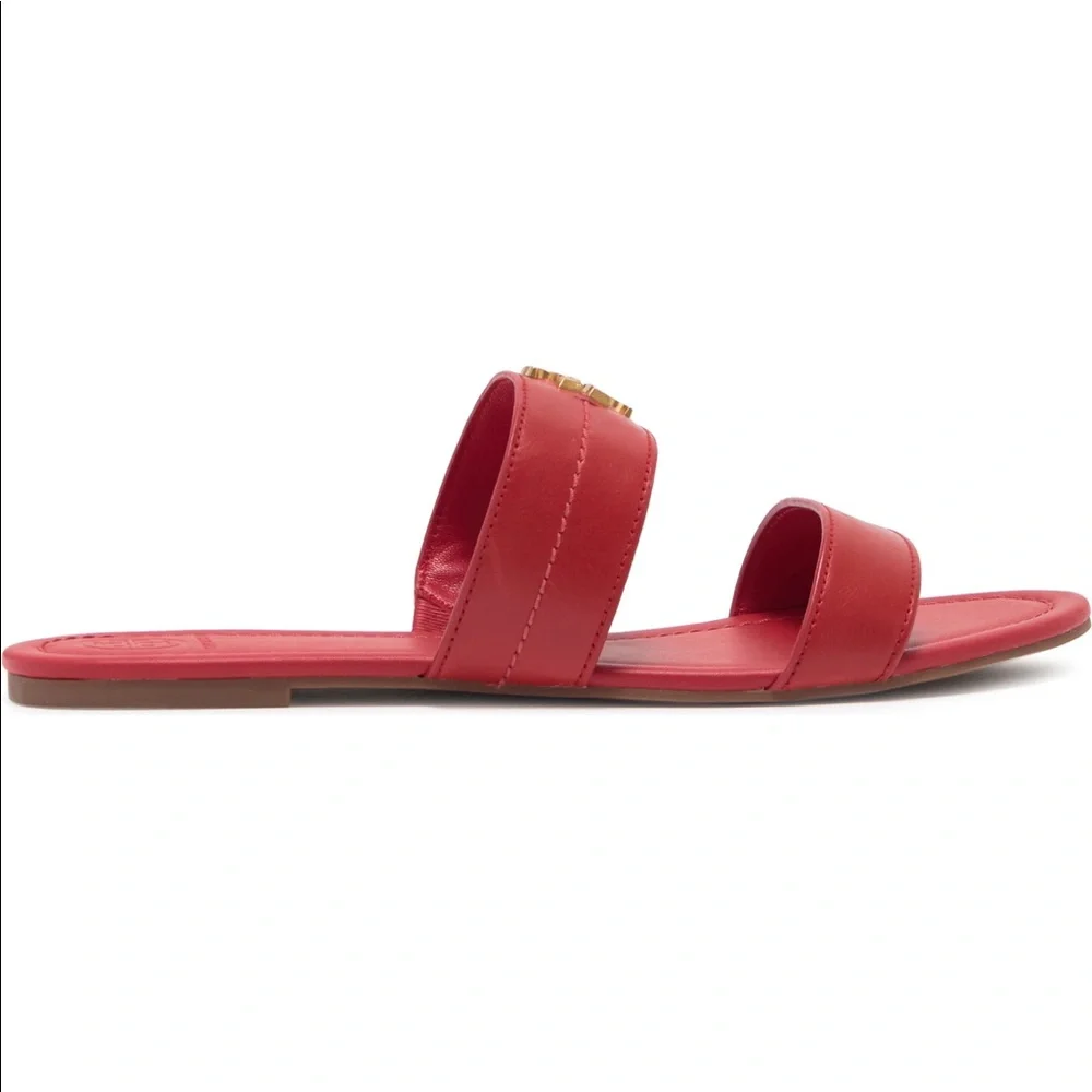 🔥🔥TORY BURCH Everly Leather Slide sandal